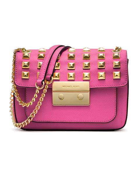 michael kors sloan satchel pink